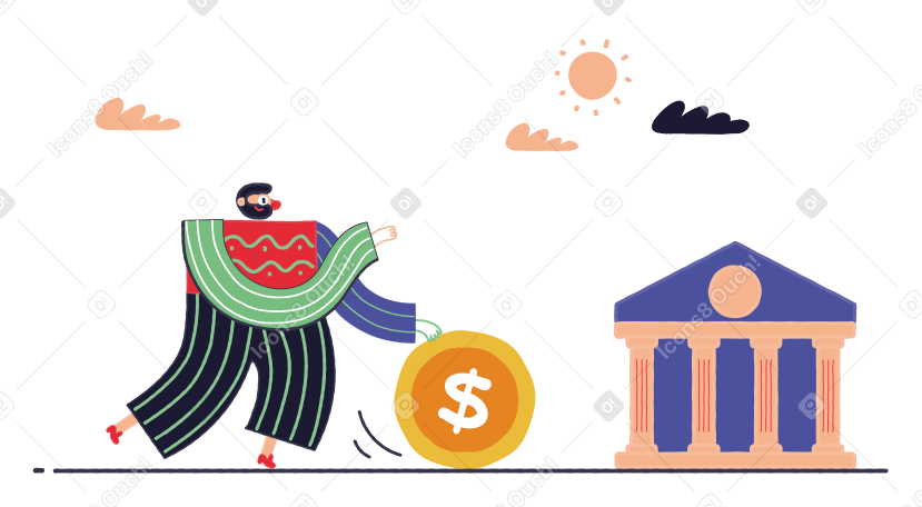 Last loan payment Illustration in PNG, SVG