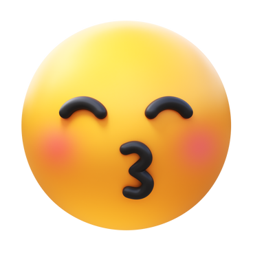 kissing face with closed eyes emoji PNG, SVG
