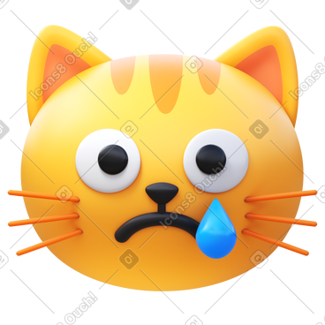 Crying cat PNG, SVG