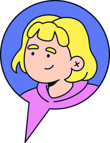Speech bubble with woman PNG, SVG