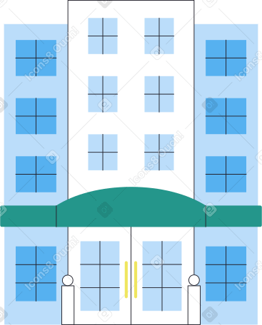 grand hôtel détaillé PNG, SVG