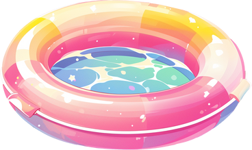 Summer inflated pool PNG, SVG