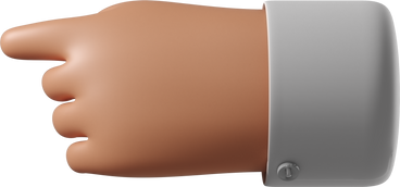 Tanned skin hand pointing to the left PNG, SVG
