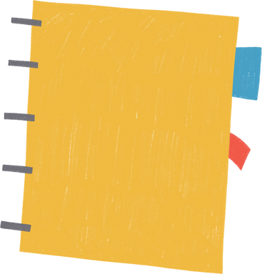 spiral yellow notepad PNG, SVG