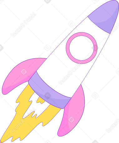 Voando um foguete PNG, SVG