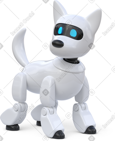 Front view of a robot dog PNG, SVG