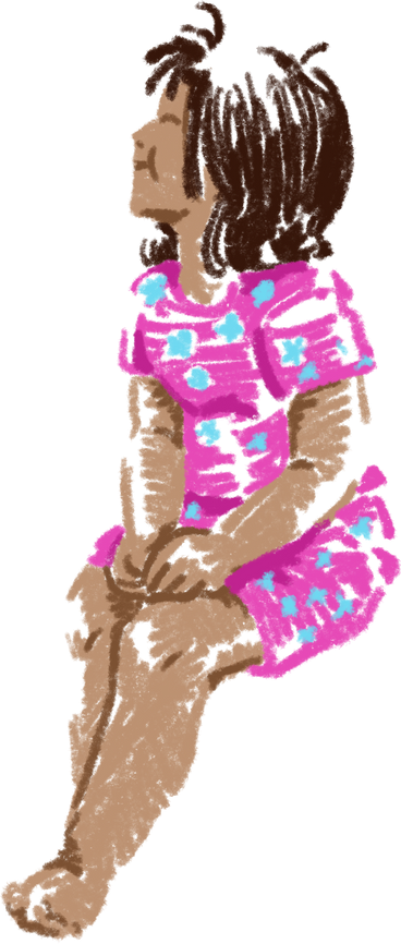 Girl in pajamas PNG, SVG