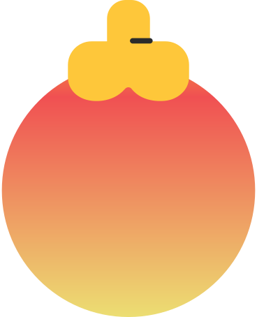 Orange christmas ball PNG、SVG