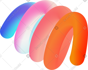 Rainbow twisted spot PNG, SVG