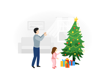 Время получить рождественский подарок в PNG, SVG