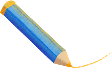 Синий карандаш с желтой линией в PNG, SVG