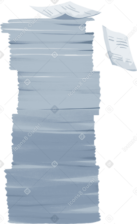 tall pile of paper Illustration in PNG, SVG