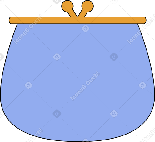 blue purse bag Illustration in PNG, SVG