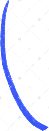 curved blue line Illustration in PNG, SVG