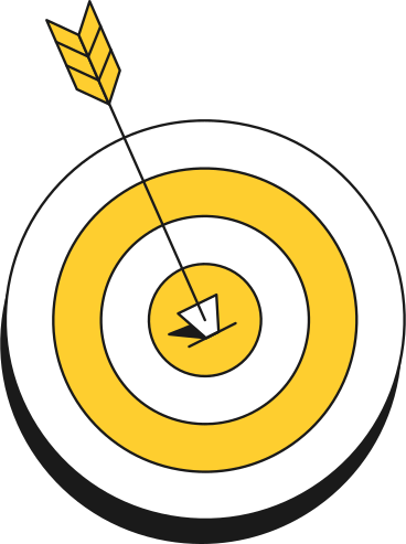Illustrazione animata Bersaglio con una freccia in GIF, Lottie (JSON), AE