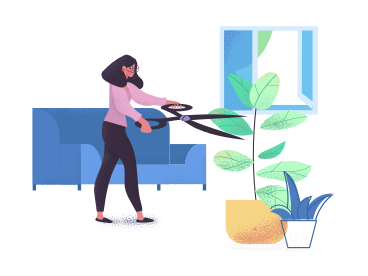 Садовник для домашних растений в PNG, SVG