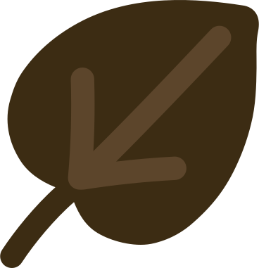 dark brown leaf with light brown vines PNG, SVG