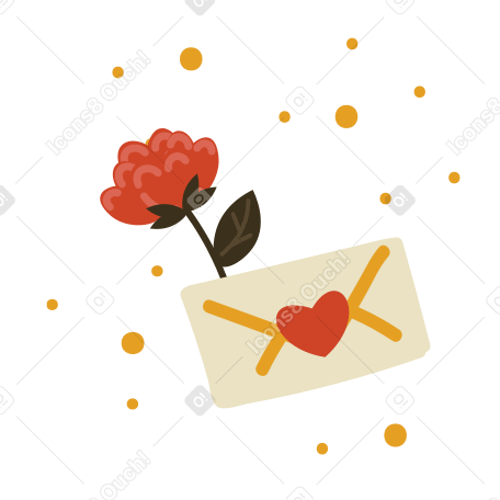 Любовное письмо в PNG, SVG
