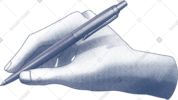 Hand with a pen PNG, SVG