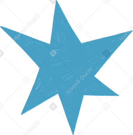 blue multi pointed star Illustration in PNG, SVG