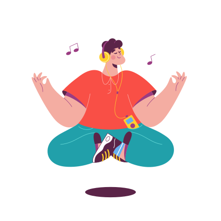 Meditation Illustration in PNG, SVG