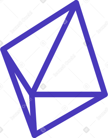 линейный октаэдр в PNG, SVG