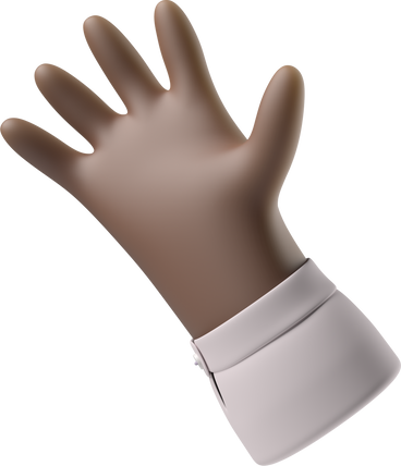Черная кожа машет рукой привет в PNG, SVG