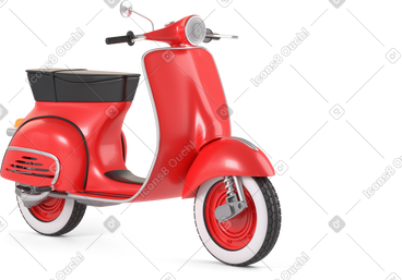 Front view of red scooter PNG, SVG