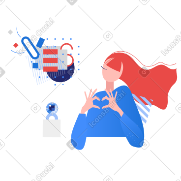 女人在求婚戒指盒旁表达爱意 PNG, SVG