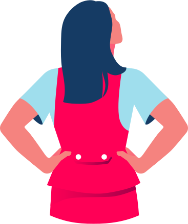woman hands on hips back view PNG, SVG