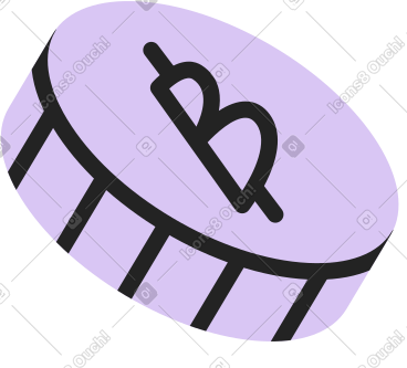 Coin with bitcoin PNG, SVG