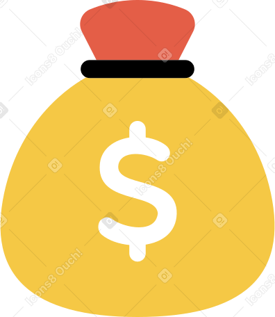 Sac avec signe dollar PNG, SVG