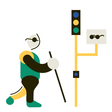 Traffic light for the blind PNG, SVG