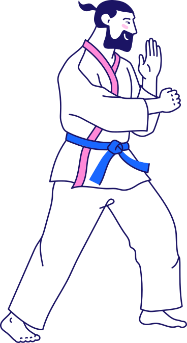 karate man PNG, SVG