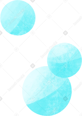 three soap bubbles Illustration in PNG, SVG