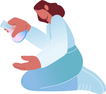 ガラスのフラスコを手に膝の上に座る女性 PNG、SVG