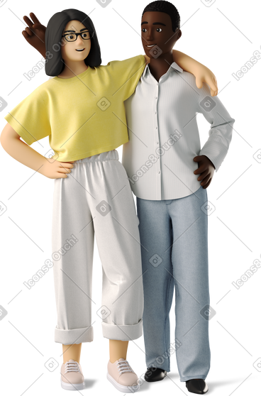 Young women stand hugging PNG, SVG