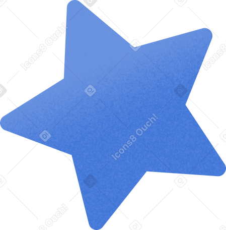 Голубая звезда в PNG, SVG