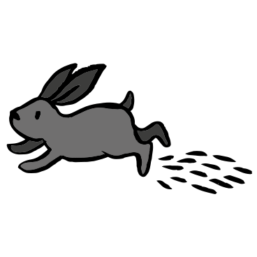 Kaninchen läuft PNG, SVG