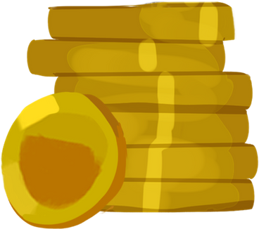 Small stack of coins PNG, SVG
