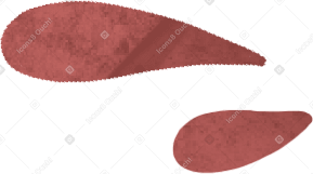 two brown drops of clay в PNG, SVG