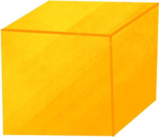 yellow cube Illustration in PNG, SVG