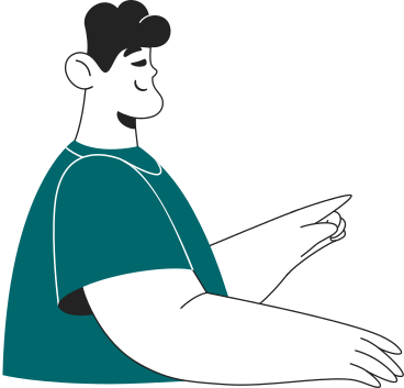 Mann zeigt mit dem finger auf etwas PNG, SVG