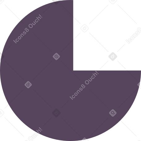 purple pie chart Illustration in PNG, SVG