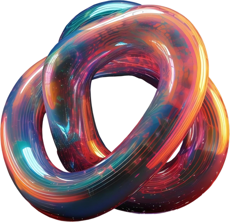Forma colorida abstracta metálica 3d PNG, SVG