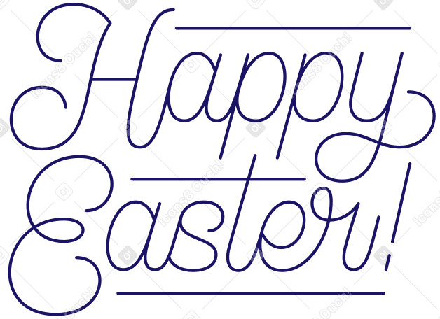 lettering happy easter Illustration in PNG, SVG
