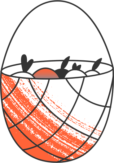 Basket with fruits PNG, SVG