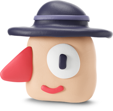Man's head in a bowler hat PNG, SVG