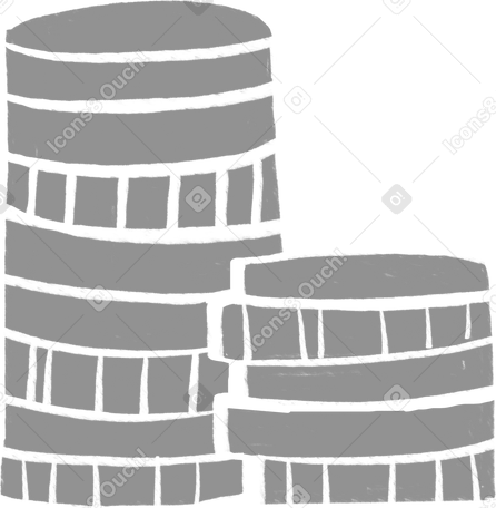 gray pile of coins в PNG, SVG