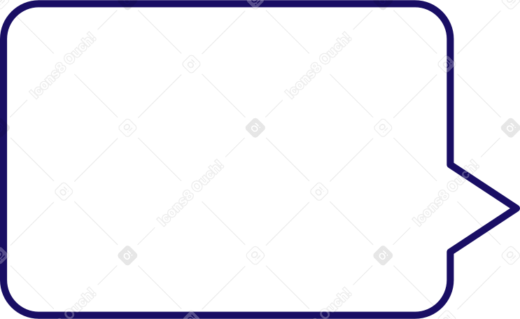 Bocadillo de diálogo rectangular vacío PNG, SVG